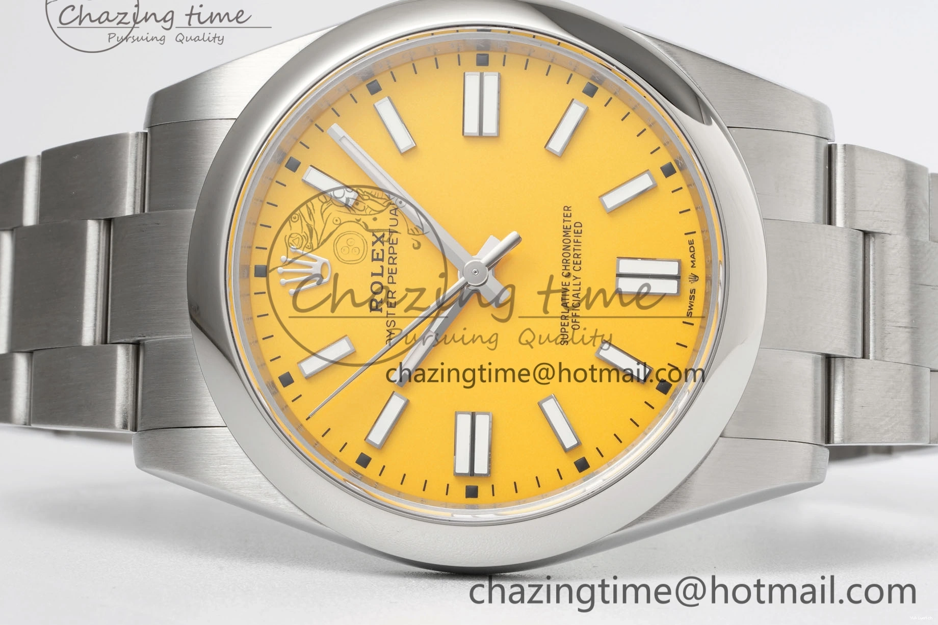 Perpetual Yellow 124300 KING Steel 904L Bracelet Best 1:1 on VR3230 SS Edition Oyster Dial 41mm 1225